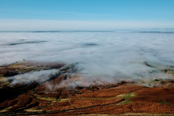 White clouds in the Black Mountains